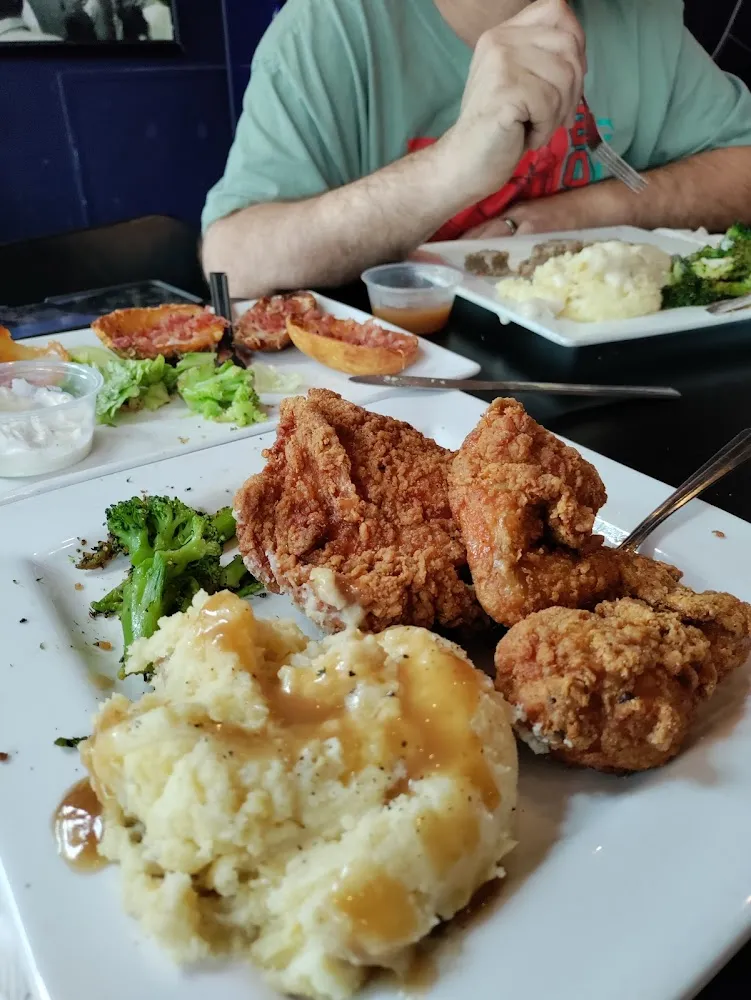 Fried Chicken Dinner Country Fried Steak Dinner and Potatoes Skins